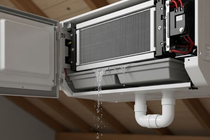 drain pan on an ac unit